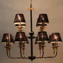 12 Light Retro Rustic 2 Tier Candle Style Chandelier