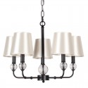 5 Light Rustic Retro Black Contemporary Candle Style Chandelier