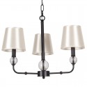 3 Light Retro Black Contemporary Candle Style Chandelier