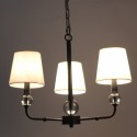 3 Light Retro Black Contemporary Candle Style Chandelier