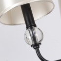 3 Light Retro Black Contemporary Candle Style Chandelier