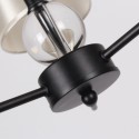 3 Light Retro Black Contemporary Candle Style Chandelier