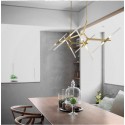 12 Light Modern/ Contemporary Chandelier (Black Golden)