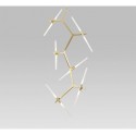 12 Light Modern/ Contemporary Chandelier (Black Golden)