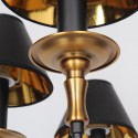 8 Light Retro Black Contemporary Candle Style Chandelier