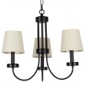 3 Light Retro Contemporary Black Candle Style Chandelier