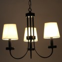 3 Light Retro Contemporary Black Candle Style Chandelier