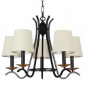 5 Light Black Retro Contemporary Candle Style Chandelier