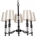 5 Light Black 2 Tier Chandelier Retro Contemporary Candle Style Chandelier