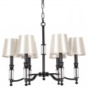 6 Light Black LED Retro Contemporary Candle Style Chandelier