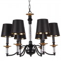 6 Light Black Retro Candle Style Chandelier