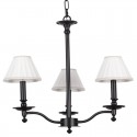 3 Light Retro Contemporary Black Candle Style Chandelier