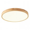 Modern Contemporary Round Wood Flush Mount Ceiling Light