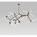 Modern/ Contemporary 20 Light Chandelier (Black Golden)