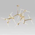 Modern/ Contemporary 20 Light Chandelier (Black Golden)