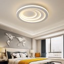 Round Modern Contemporary Stainless Steel Flush Mount Ceiling Light