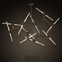 Modern/ Contemporary 20 Light Chandelier (Black Golden)