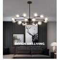 Modern Contemporary Magic Bean Glass Chandelier