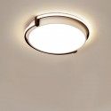 Modern Contemporary Round Stainless Steel Flush Mount Ceiling Light