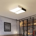 Modern Contemporary Square Stainless Steel Flush Mount Ceiling Light