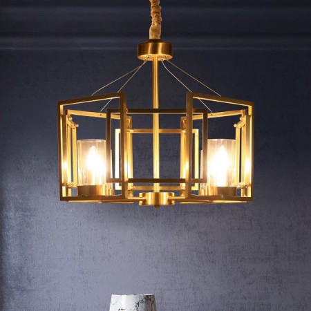 Fine Brass 4 Light Chandelier