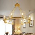 Fine Brass 8 Light Chandelier