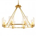 Fine Brass 8 Light Chandelier