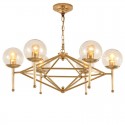 Fine Brass 6 Light Chandelier