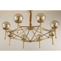 Fine Brass 6 Light Chandelier