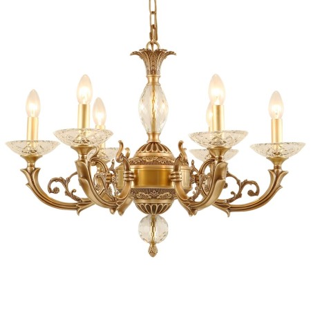 Candle Fine Brass Crystal Chandelier