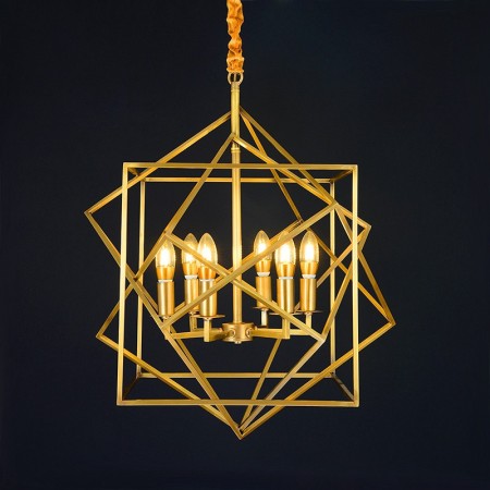 Fine Brass 6 Light Chandelier