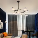 Black 8 Light Modern/ Contemporary Chandelier