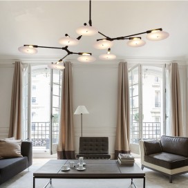 Black 9 Light Modern/ Contemporary Chandelier