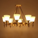 Fine Brass 8 Light Chandelier