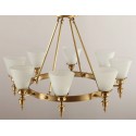 Fine Brass 8 Light Chandelier