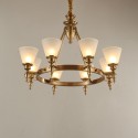 Fine Brass 8 Light Chandelier