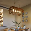 4 Light Rustic/ Lodge Retro Birdcage Pendant Light with Steel Shade