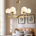 Fine Brass 6 Light Chandelier