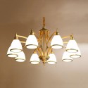 Fine Brass 10 Light Chandelier