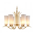 Fine Brass 6 Light Chandelier