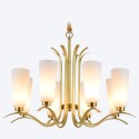 Fine Brass 8 Light Chandelier