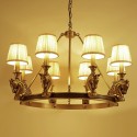 Fine Brass 8 Light Chandelier