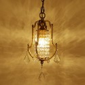 Fine Brass 1 Light Crystal Chandelier