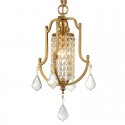 Fine Brass 1 Light Crystal Chandelier