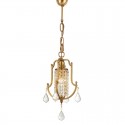 Fine Brass 1 Light Crystal Chandelier