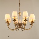 Fine Brass 8 Light Crystal Chandelier