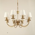 Fine Brass 8 Light Crystal Chandelier