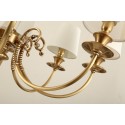 Fine Brass 8 Light Crystal Chandelier