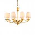 Fine Brass 8 Light Chandelier