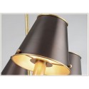 Fine Brass 8 Light Chandelier with Fabric Shades